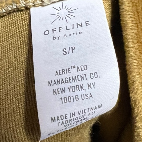 🌻NWOT NEW Aerie Offline After Party Velvet Velour Leggings Size Small - Picture 7 of 7